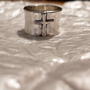 Vintage Silver Cross Ring
